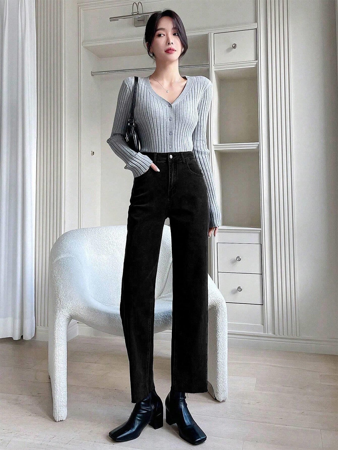 KOTTY Straight Fit Women Black Jeans 