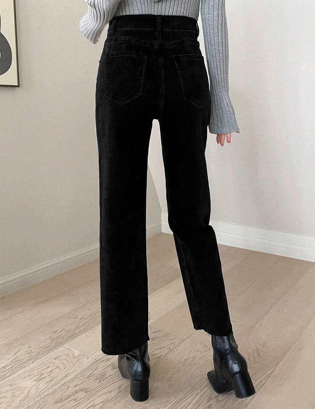 KOTTY Straight Fit Women Black Jeans 