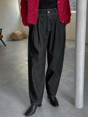KOTTY Loose Fit Women Black Jeans 