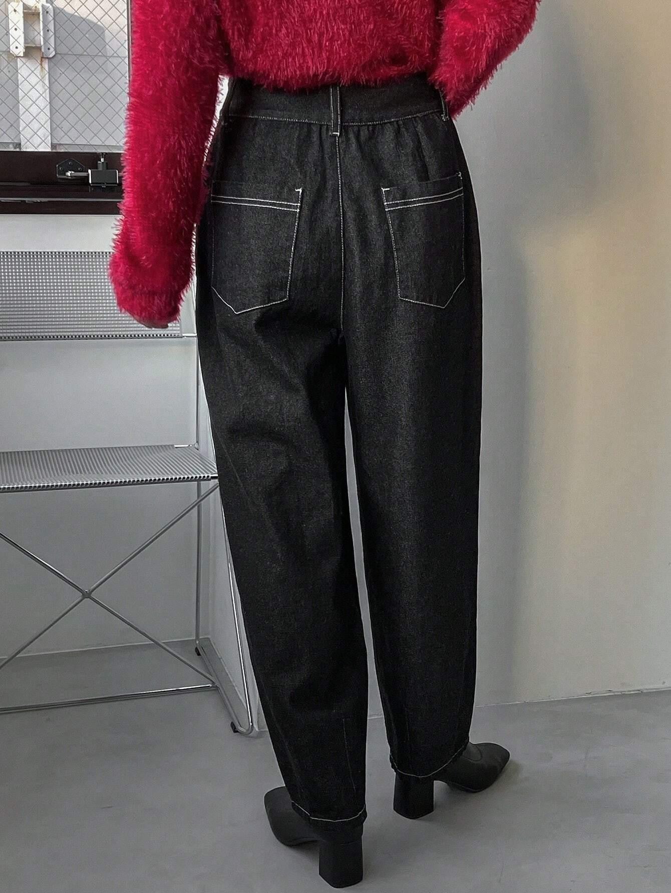 KOTTY Loose Fit Women Black Jeans 
