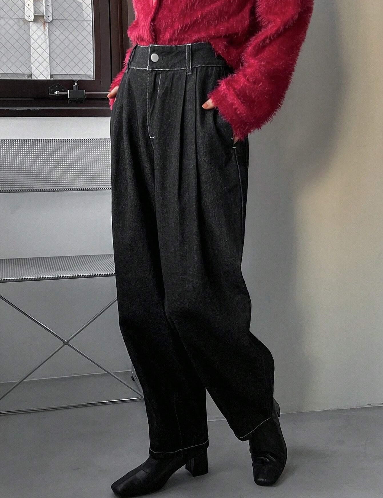 KOTTY Loose Fit Women Black Jeans 
