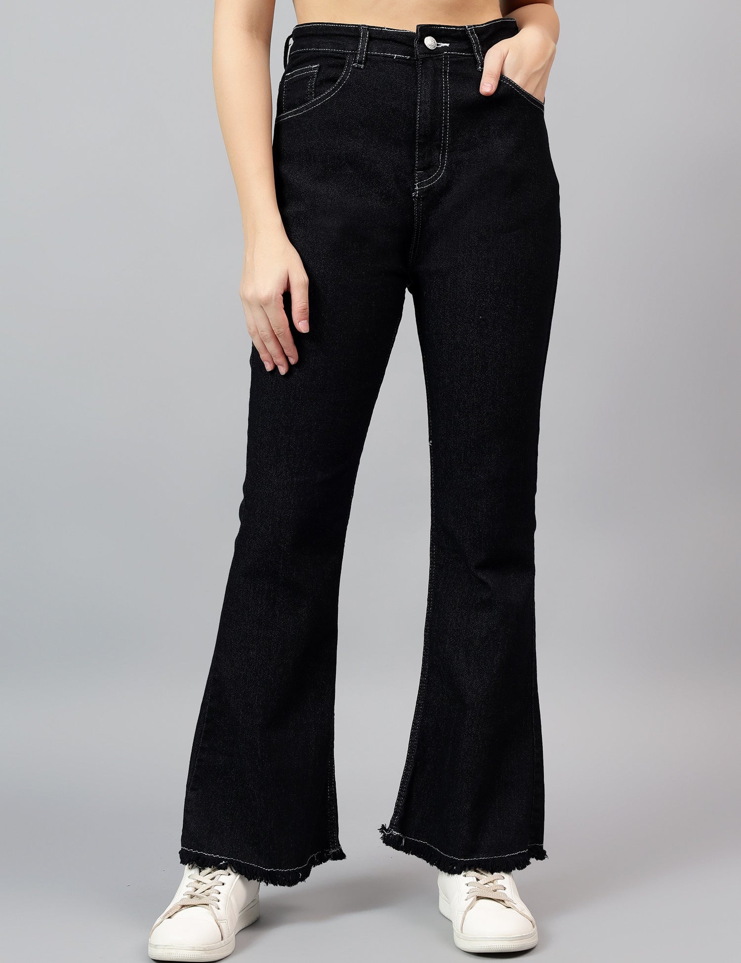 KOTTY Boot-Leg Women Black Jeans 