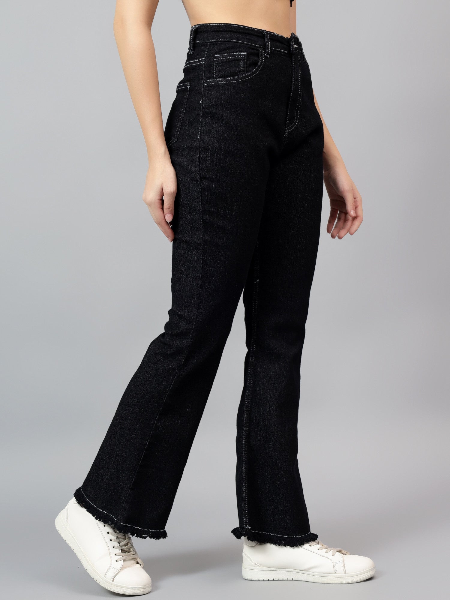 KOTTY Boot-Leg Women Black Jeans 