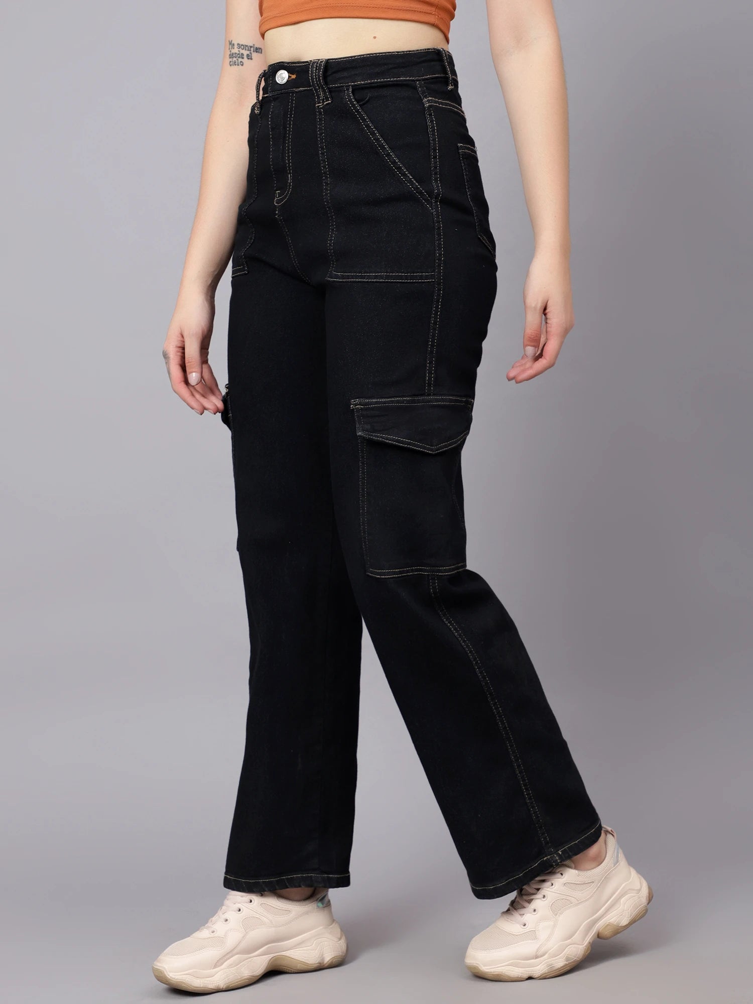 KOTTY Straight Fit Women Black Jeans 