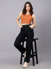 KOTTY Straight Fit Women Black Jeans 