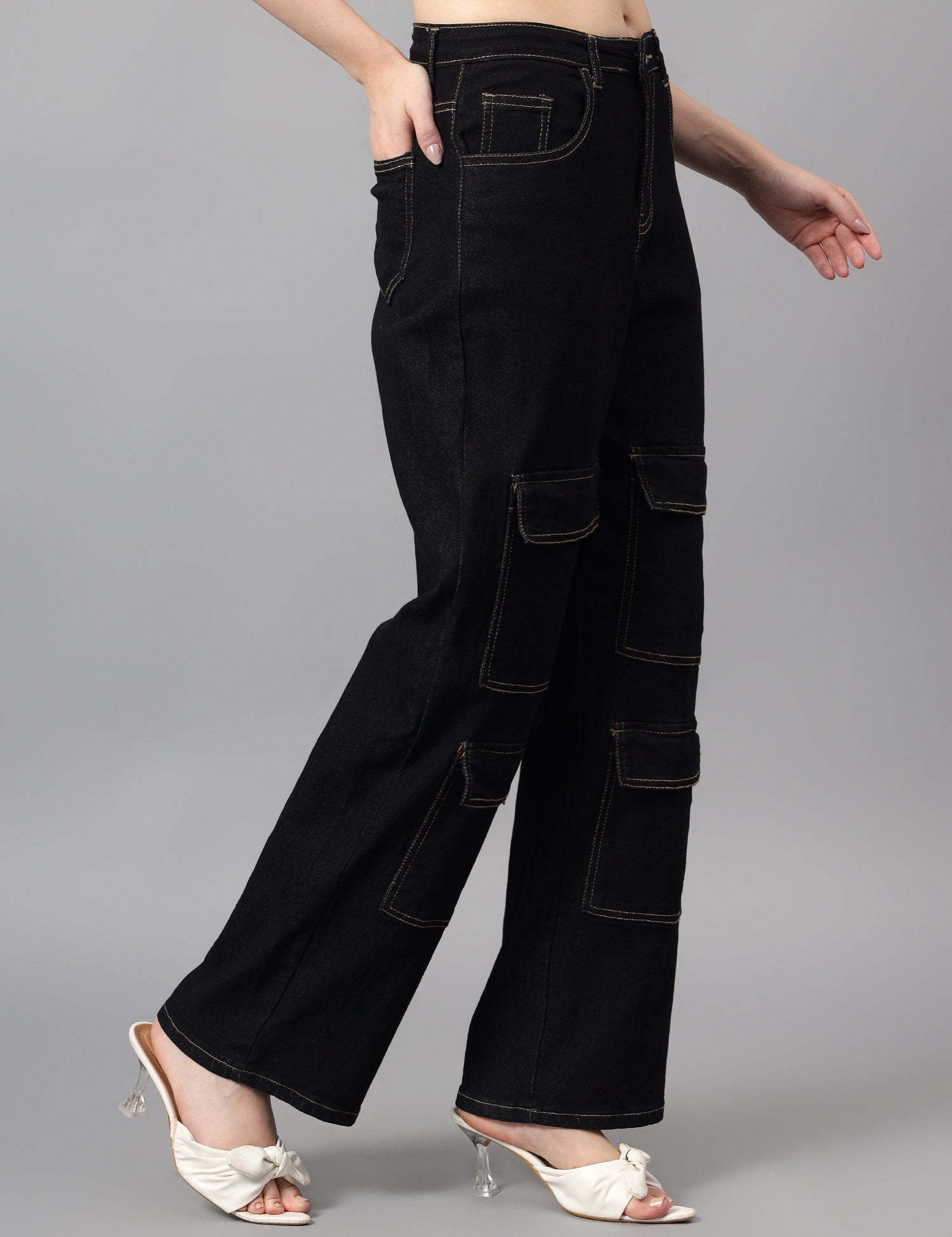 KOTTY Straight Fit Women Black Jeans 