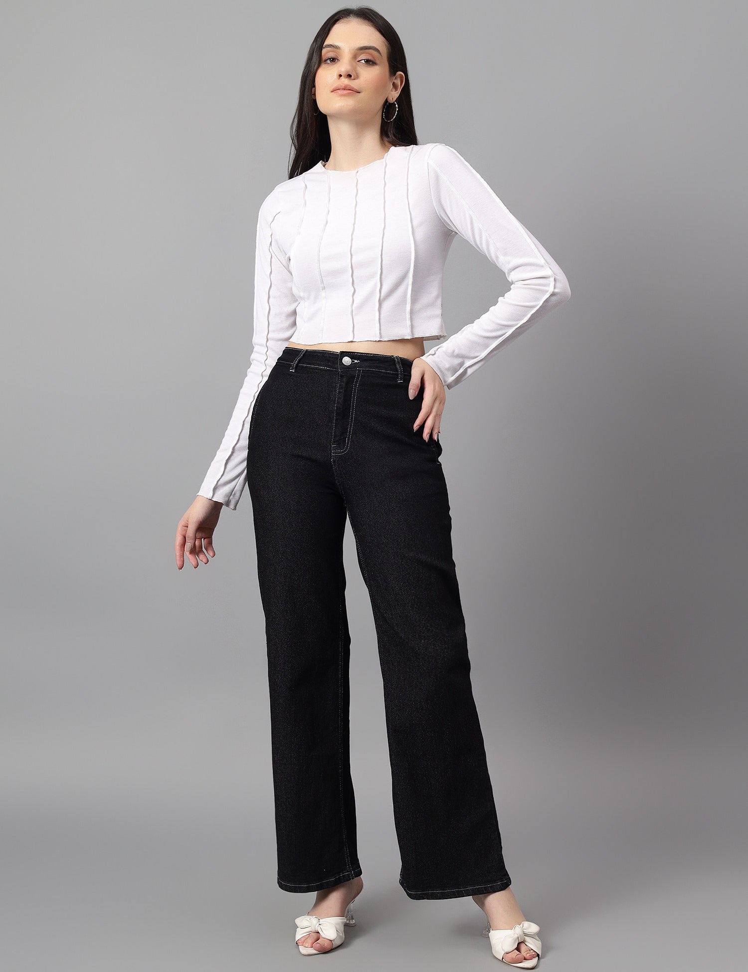 KOTTY Flared Women Black Jeans 