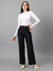KOTTY Flared Women Black Jeans 