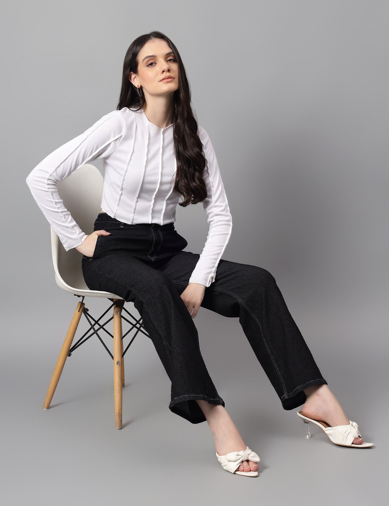 KOTTY Flared Women Black Jeans 