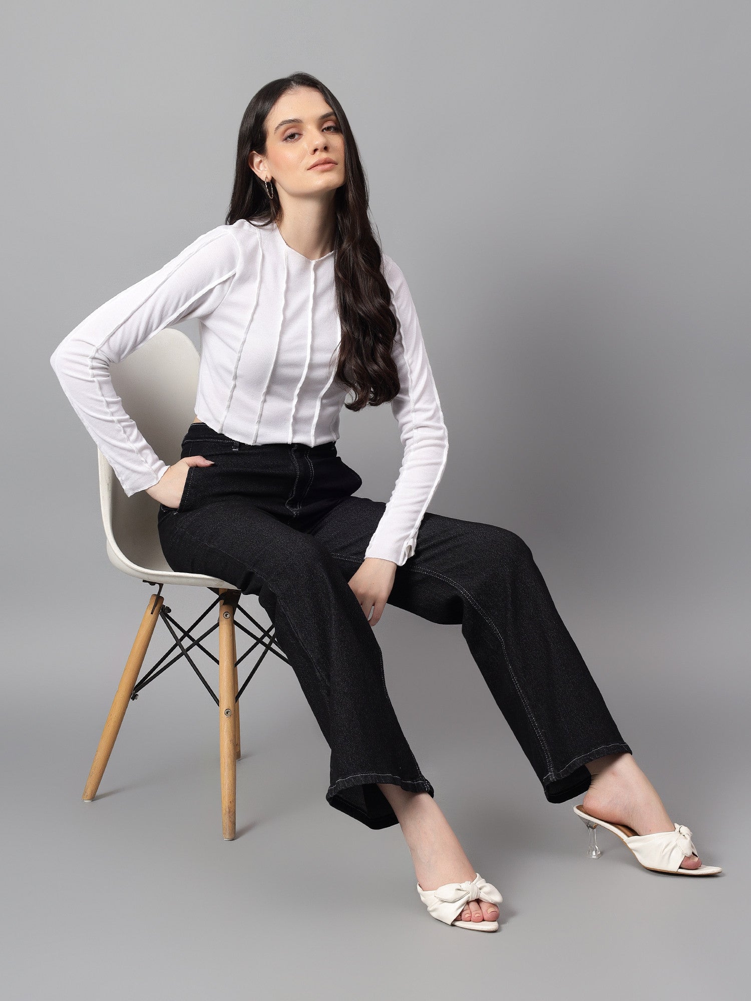 KOTTY Flared Women Black Jeans 