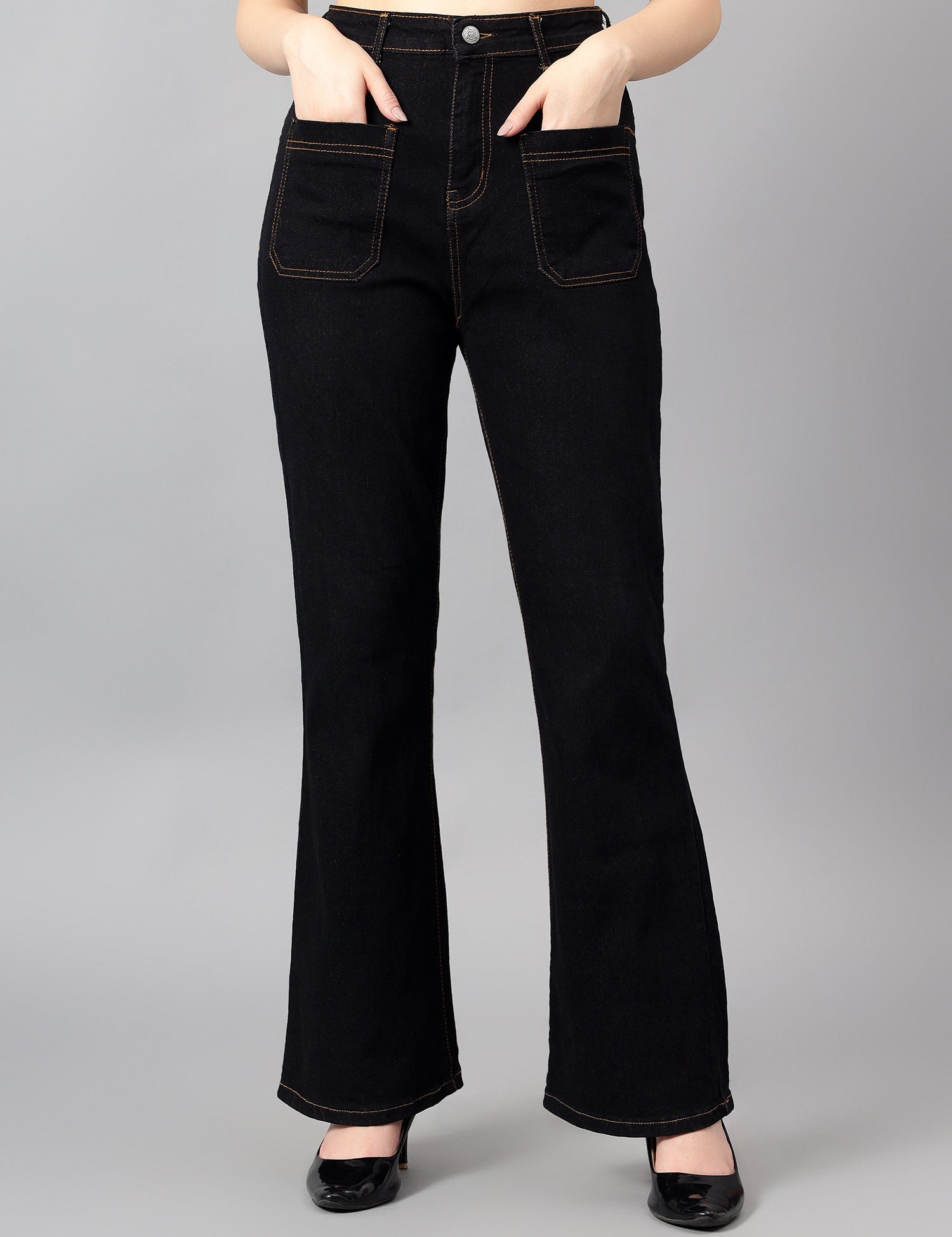 KOTTY Boot-Leg Women Black Jeans 