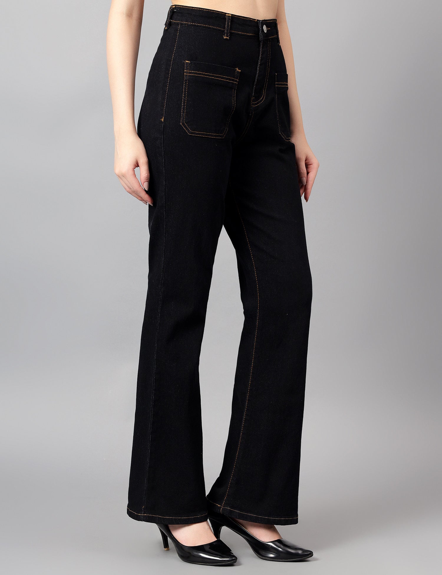 KOTTY Boot-Leg Women Black Jeans 