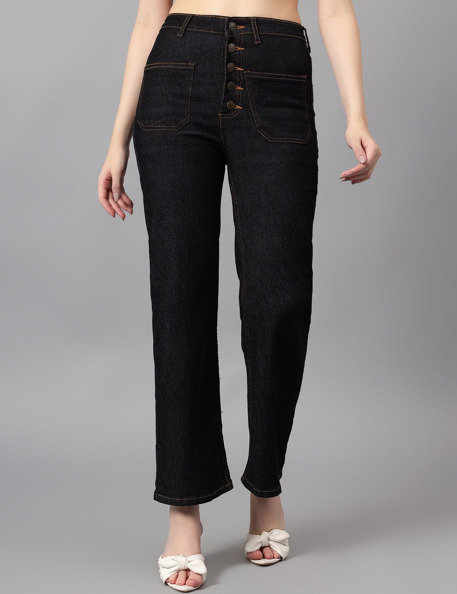 KOTTY Straight Fit Women Black Jeans 