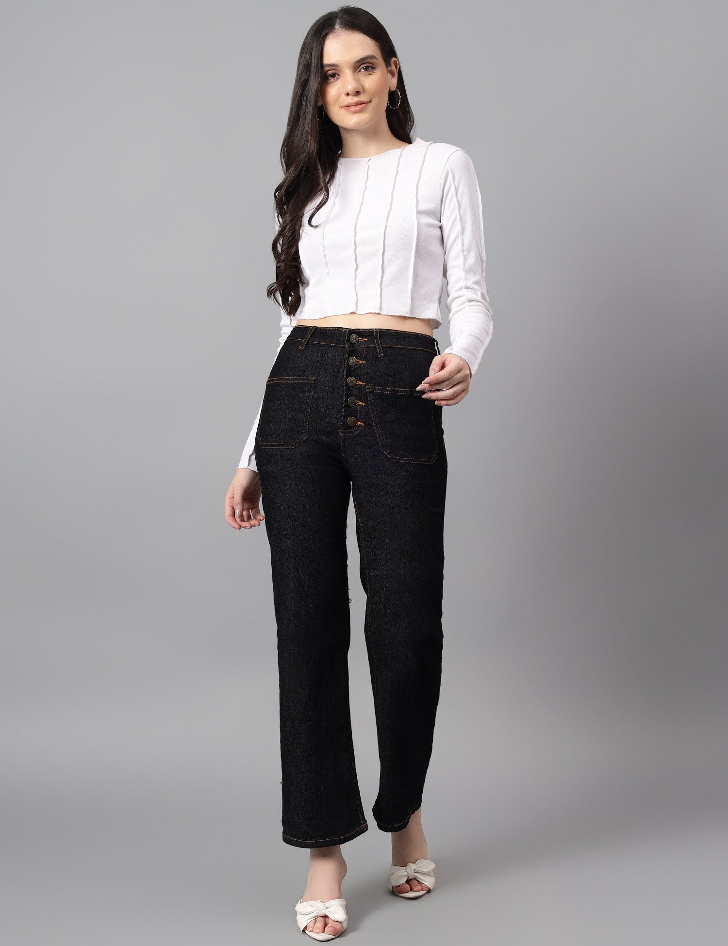 KOTTY Straight Fit Women Black Jeans 