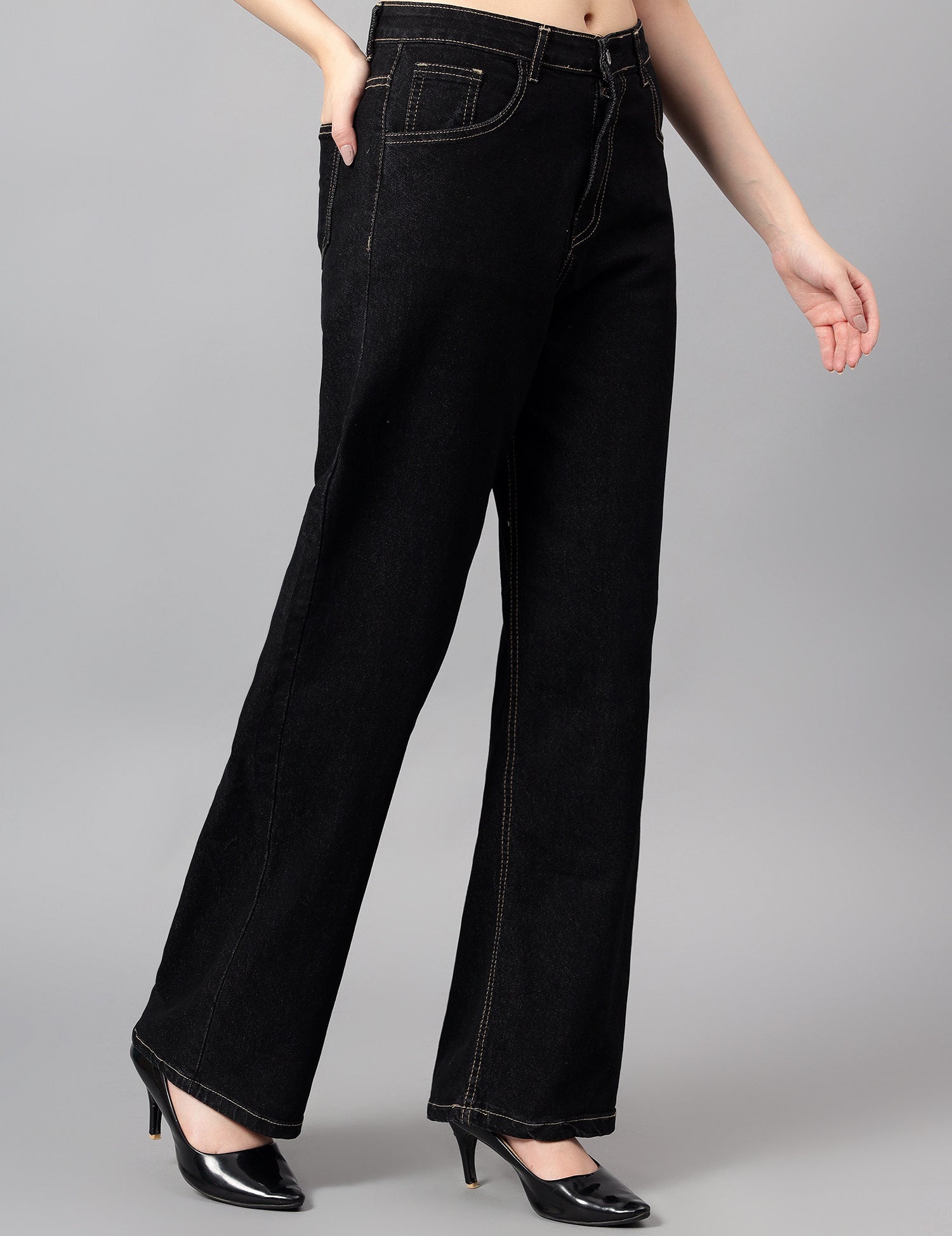 KOTTY Straight Fit Women Black Jeans 