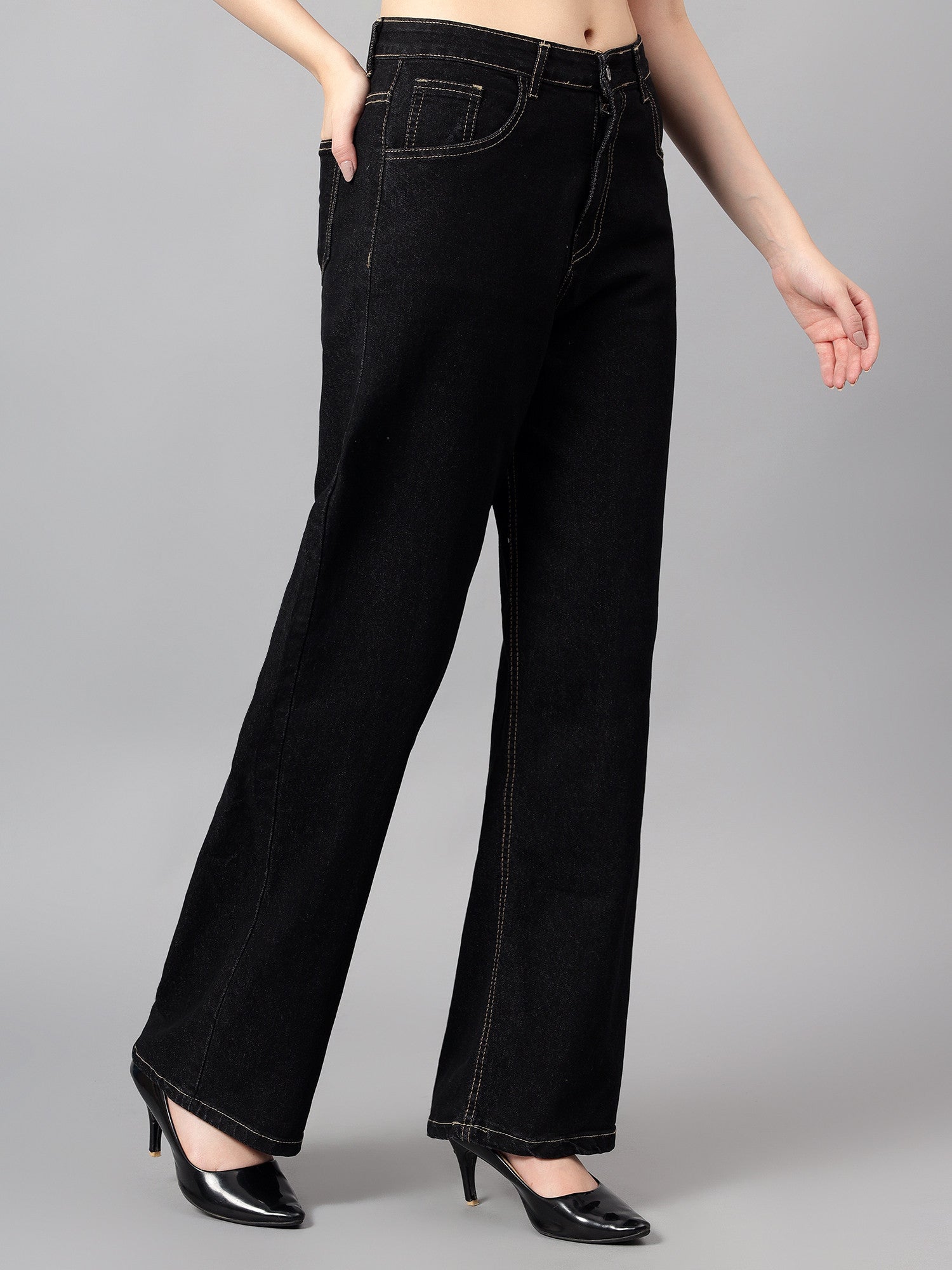 KOTTY Straight Fit Women Black Jeans 