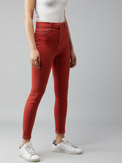 KOTTY Regular Women Orange Jeans 