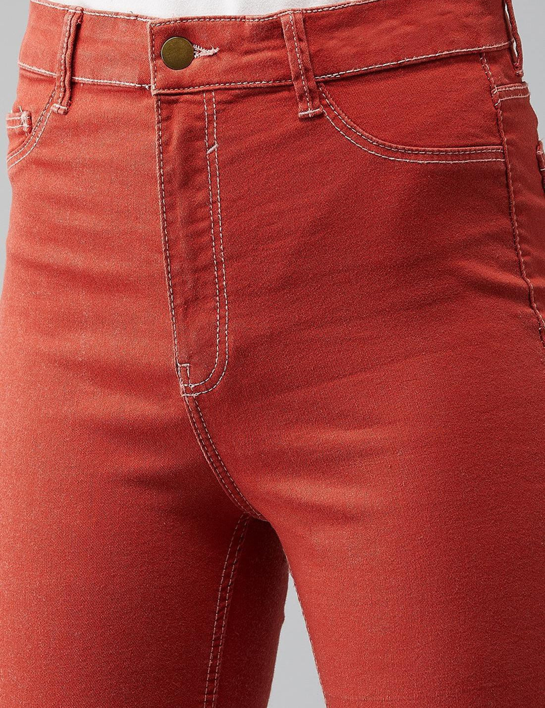 KOTTY Regular Women Orange Jeans 