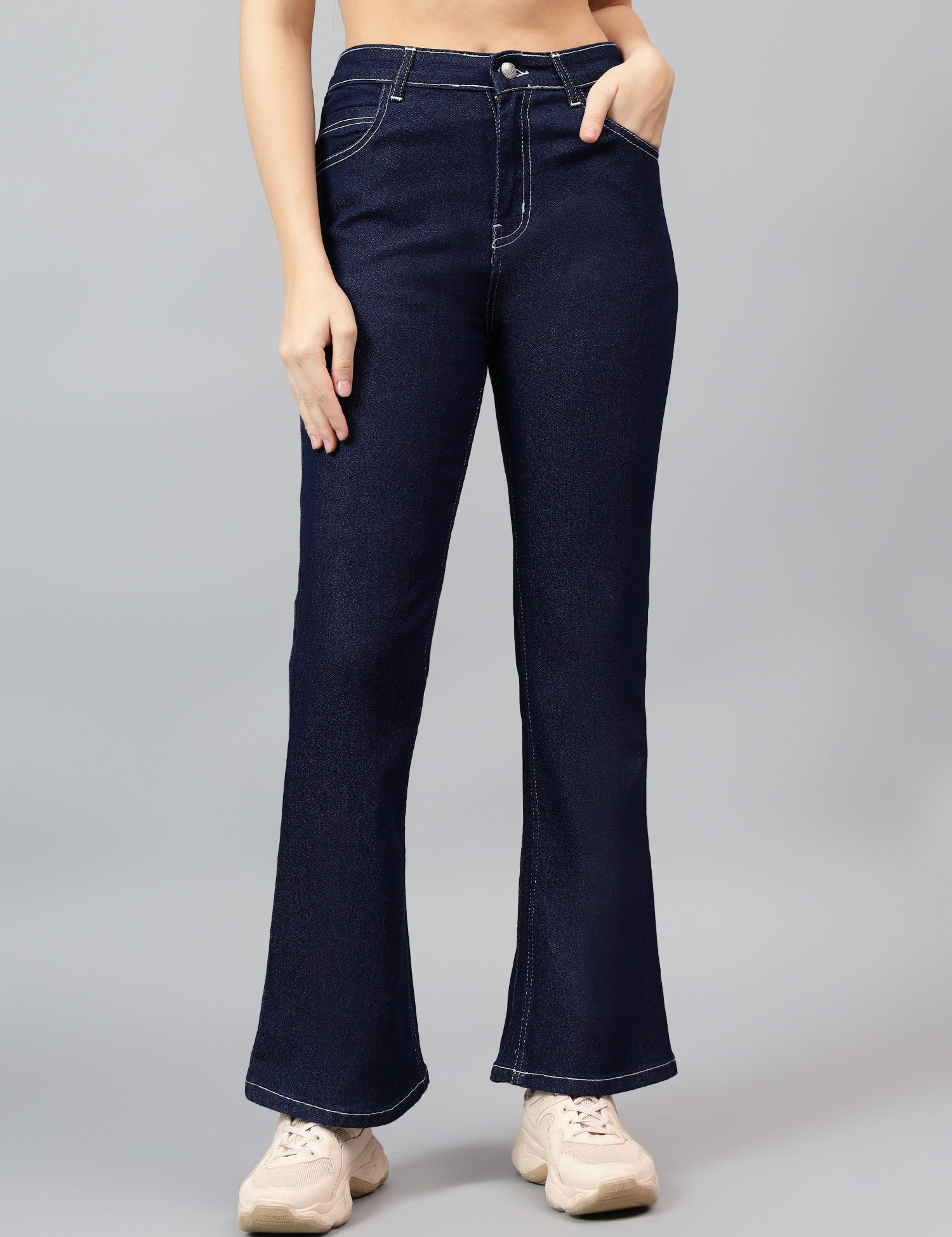KOTTY Boot-Leg Women Blue Jeans 
