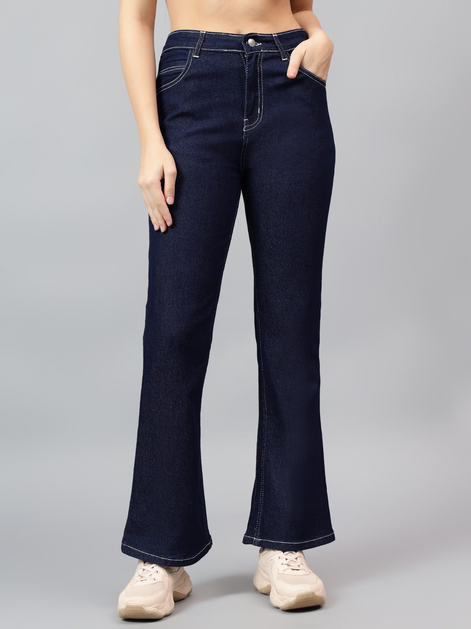 KOTTY Boot-Leg Women Blue Jeans 