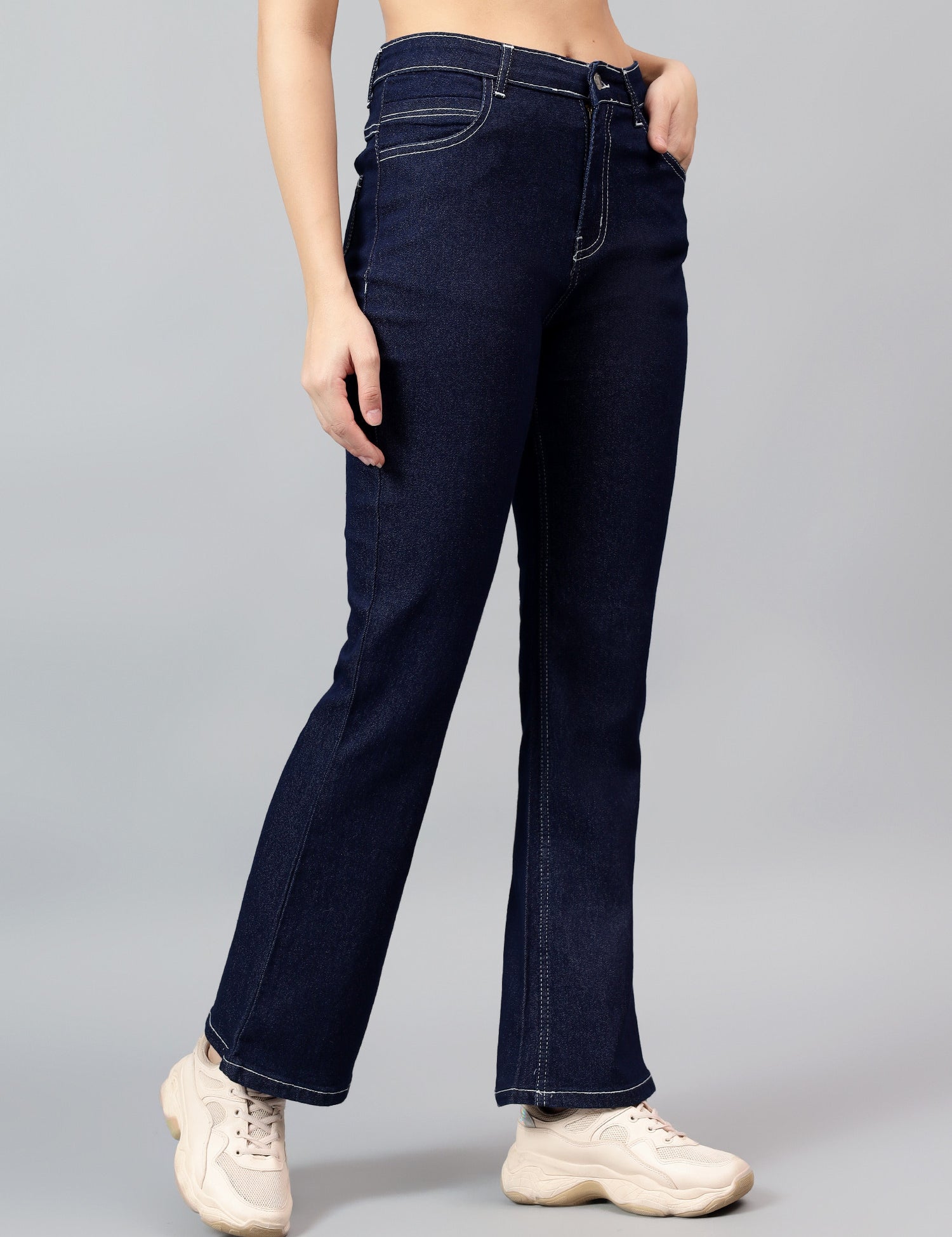 KOTTY Boot-Leg Women Blue Jeans 