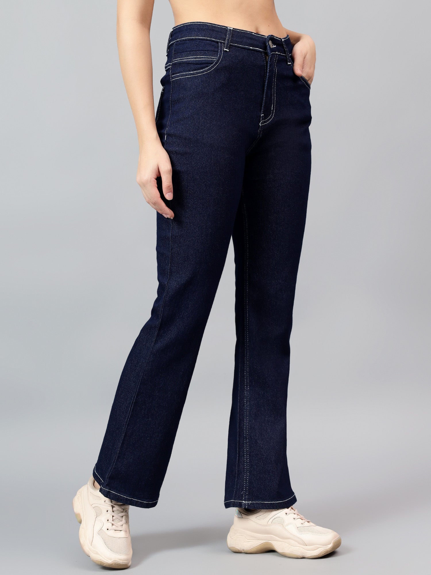 KOTTY Boot-Leg Women Blue Jeans 