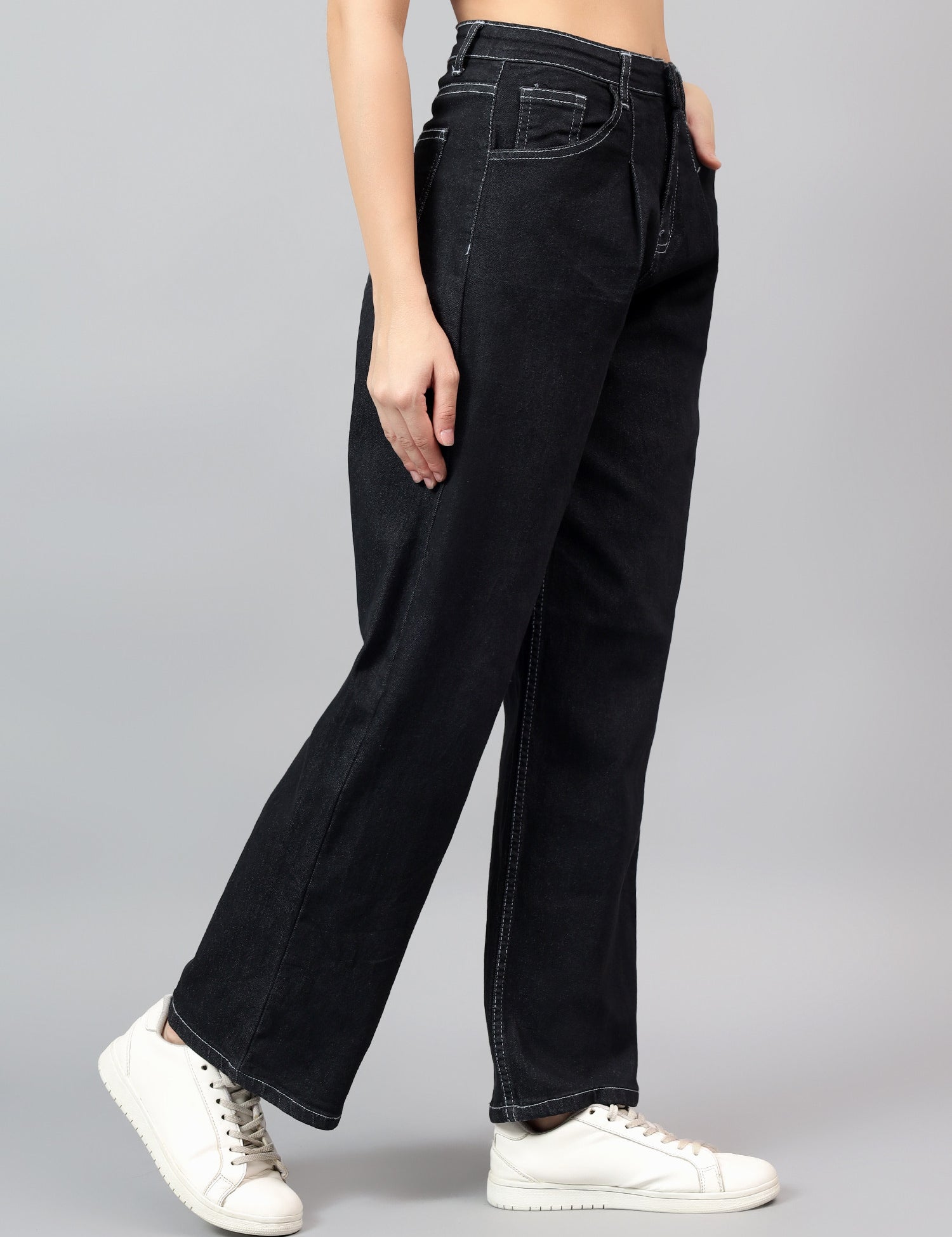 KOTTY Straight Fit Women Black Jeans 