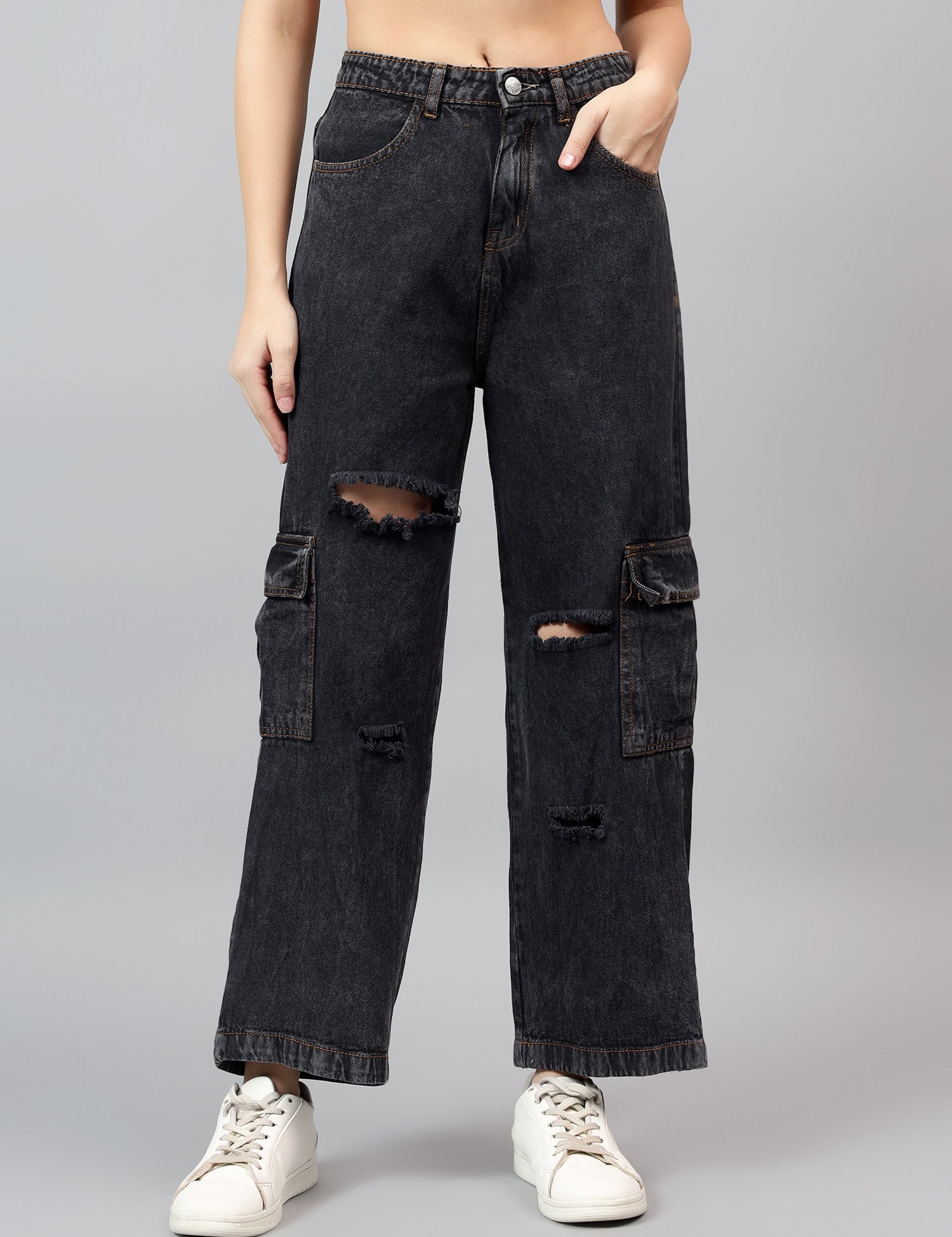 KOTTY Straight Fit Women Grey Jeans 