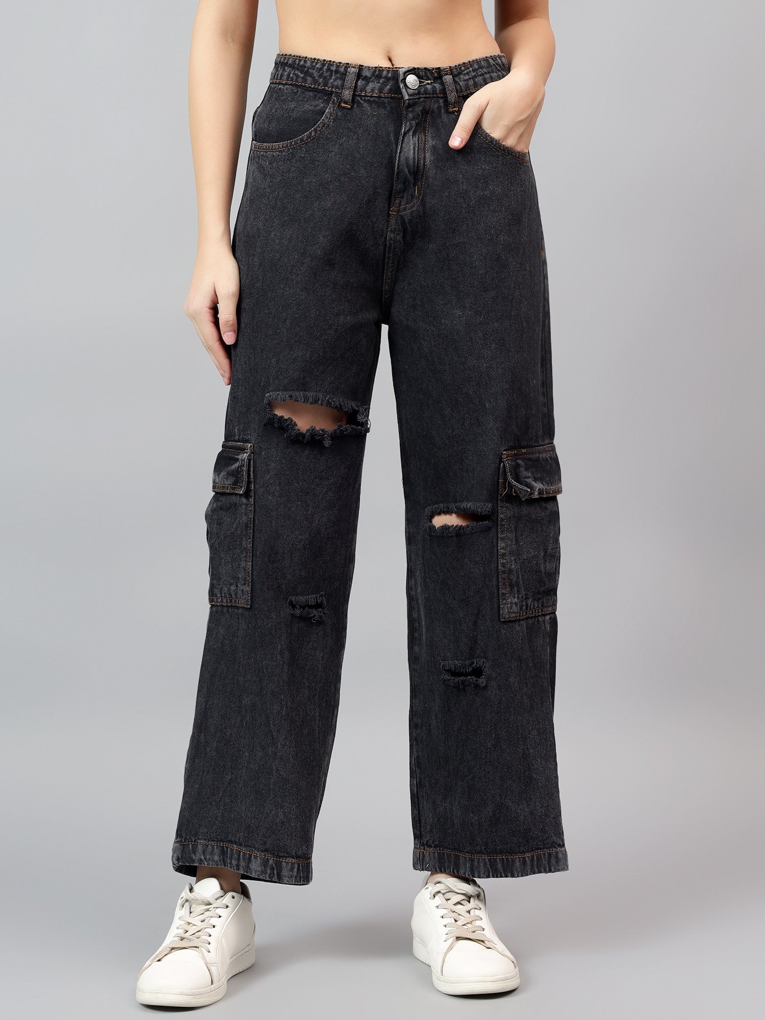 KOTTY Straight Fit Women Grey Jeans 