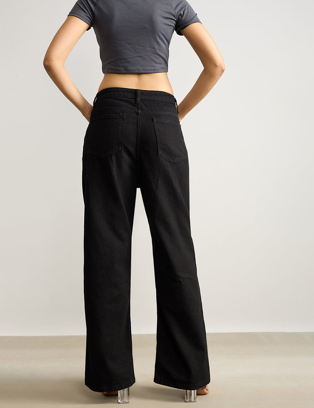 KOTTY Straight Fit Women Black Jeans 
