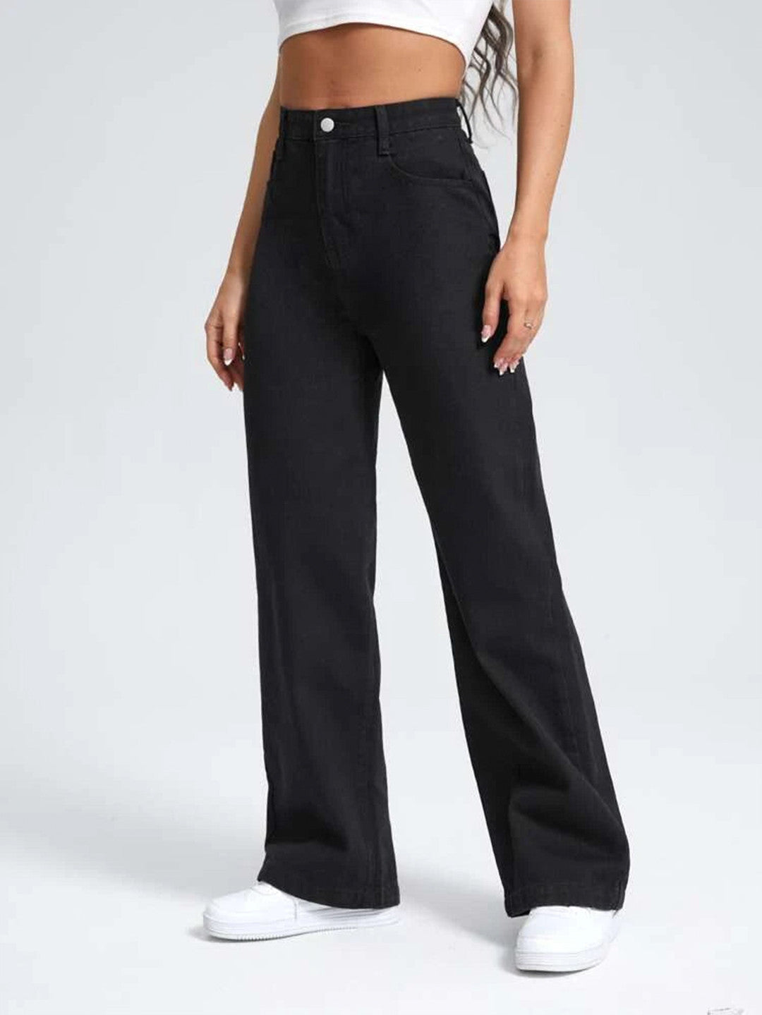 KOTTY Straight Fit Women Black Jeans 