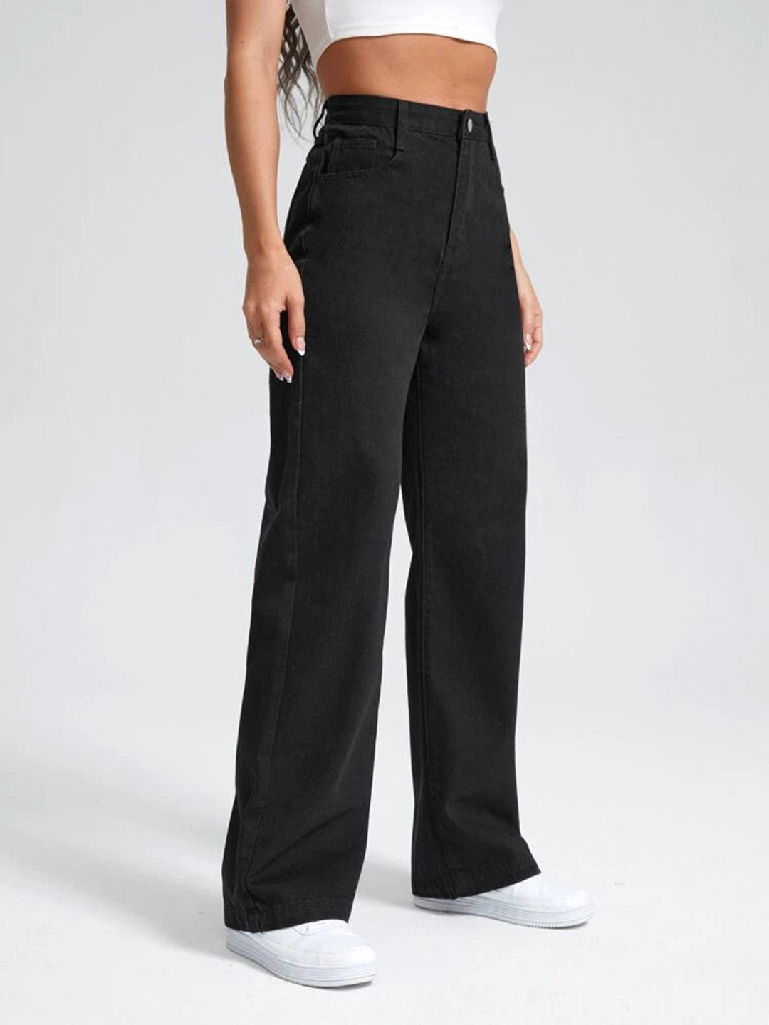 KOTTY Straight Fit Women Black Jeans 