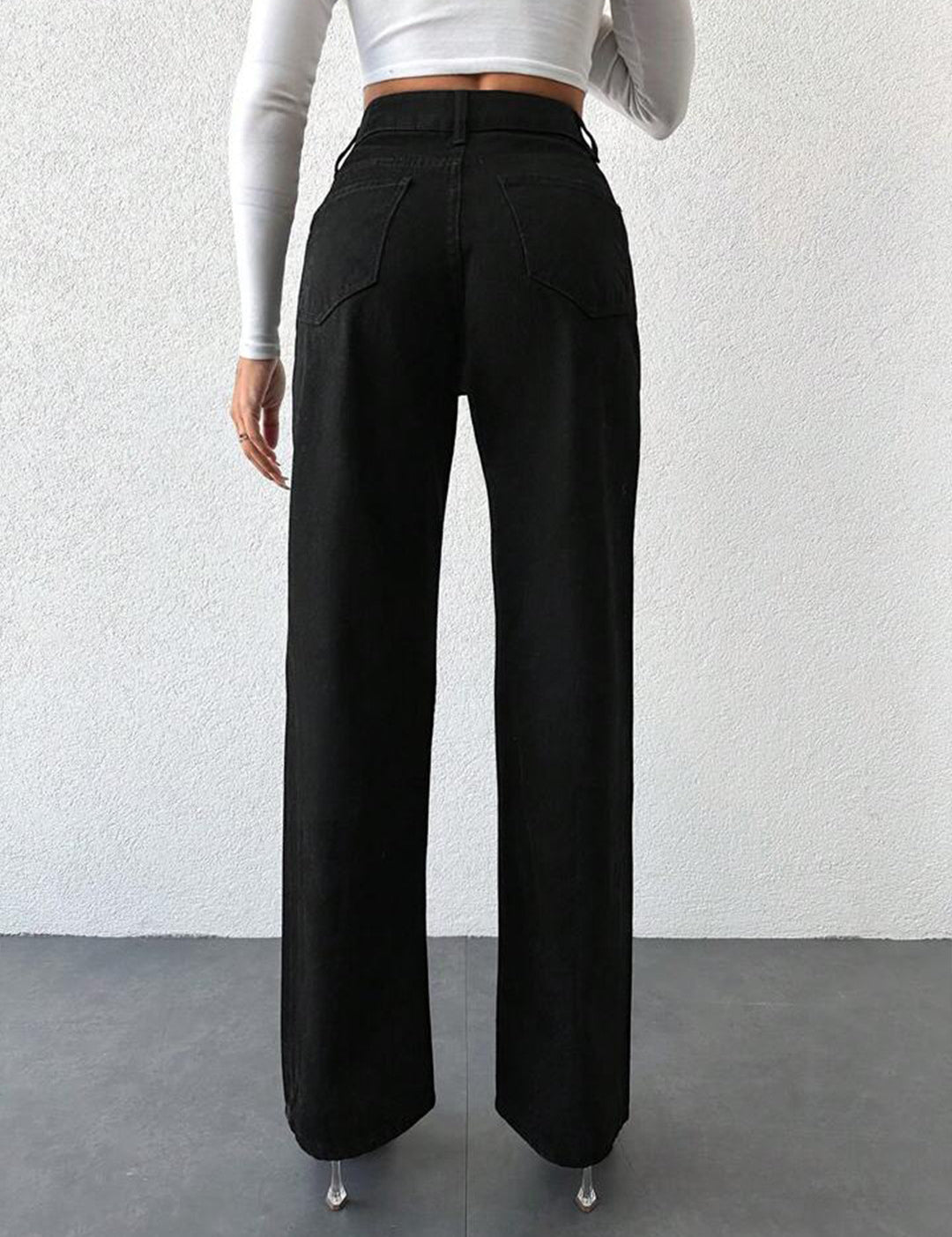 KOTTY Straight Fit Women Black Jeans 