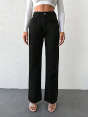 KOTTY Straight Fit Women Black Jeans 