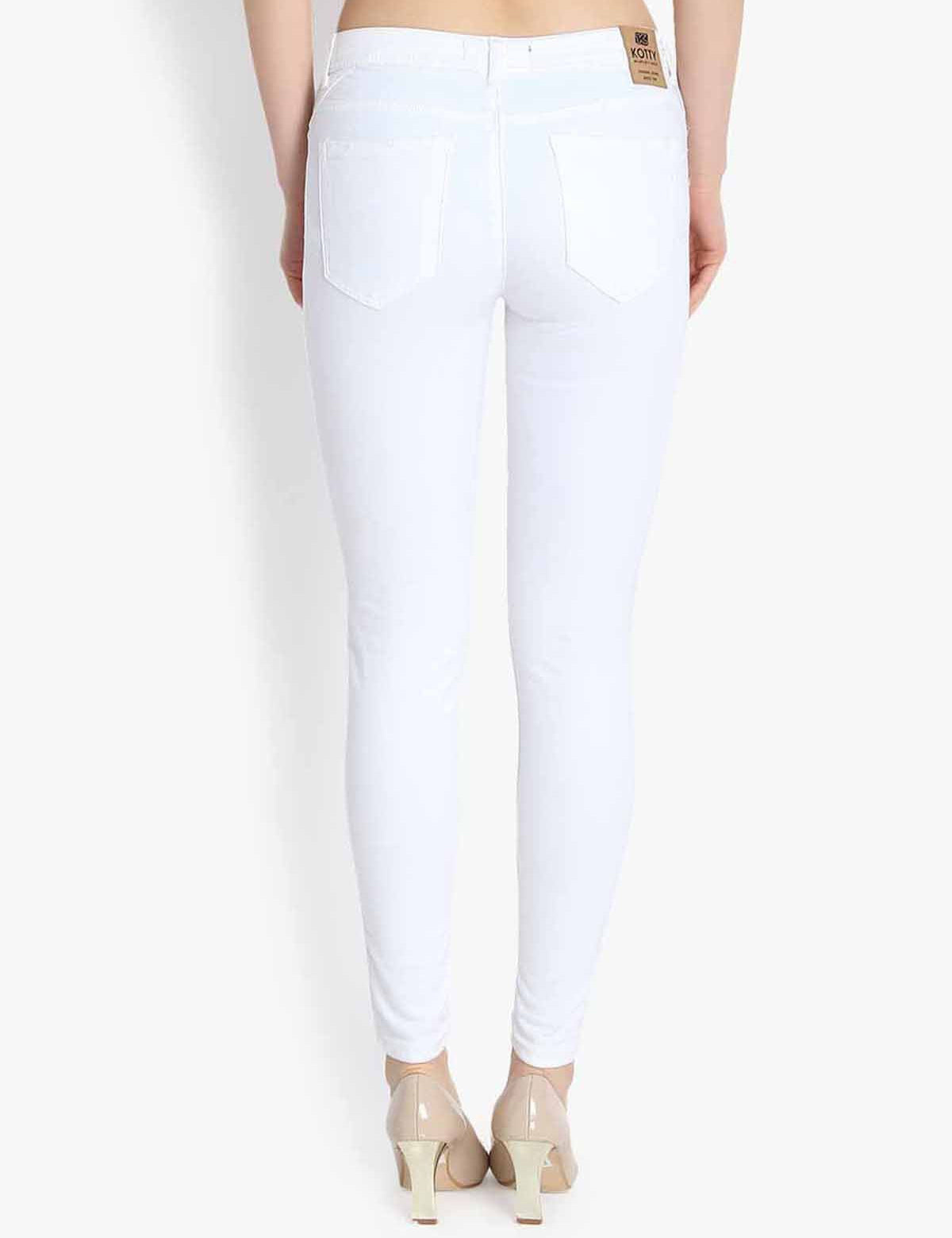 KOTTY Regular Women White Jeans 