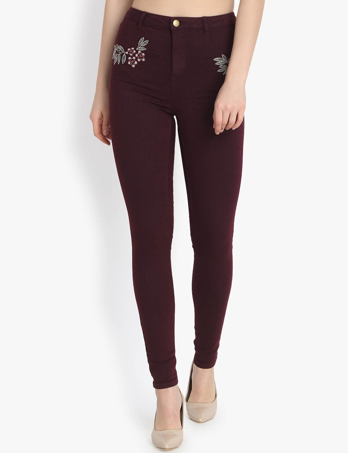 KOTTY Regular Women Maroon Jeans 