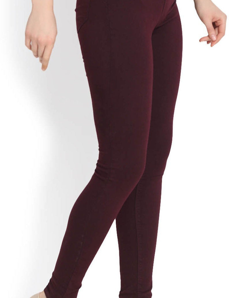 KOTTY Regular Women Maroon Jeans 