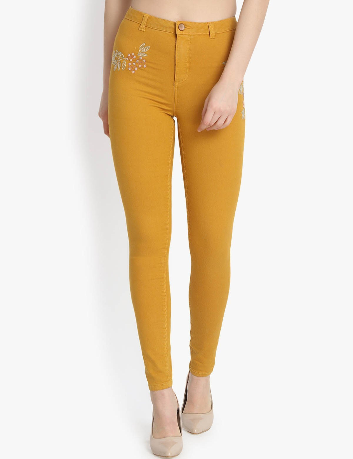 KOTTY Regular Women Yellow Jeans 