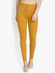 KOTTY Regular Women Yellow Jeans 