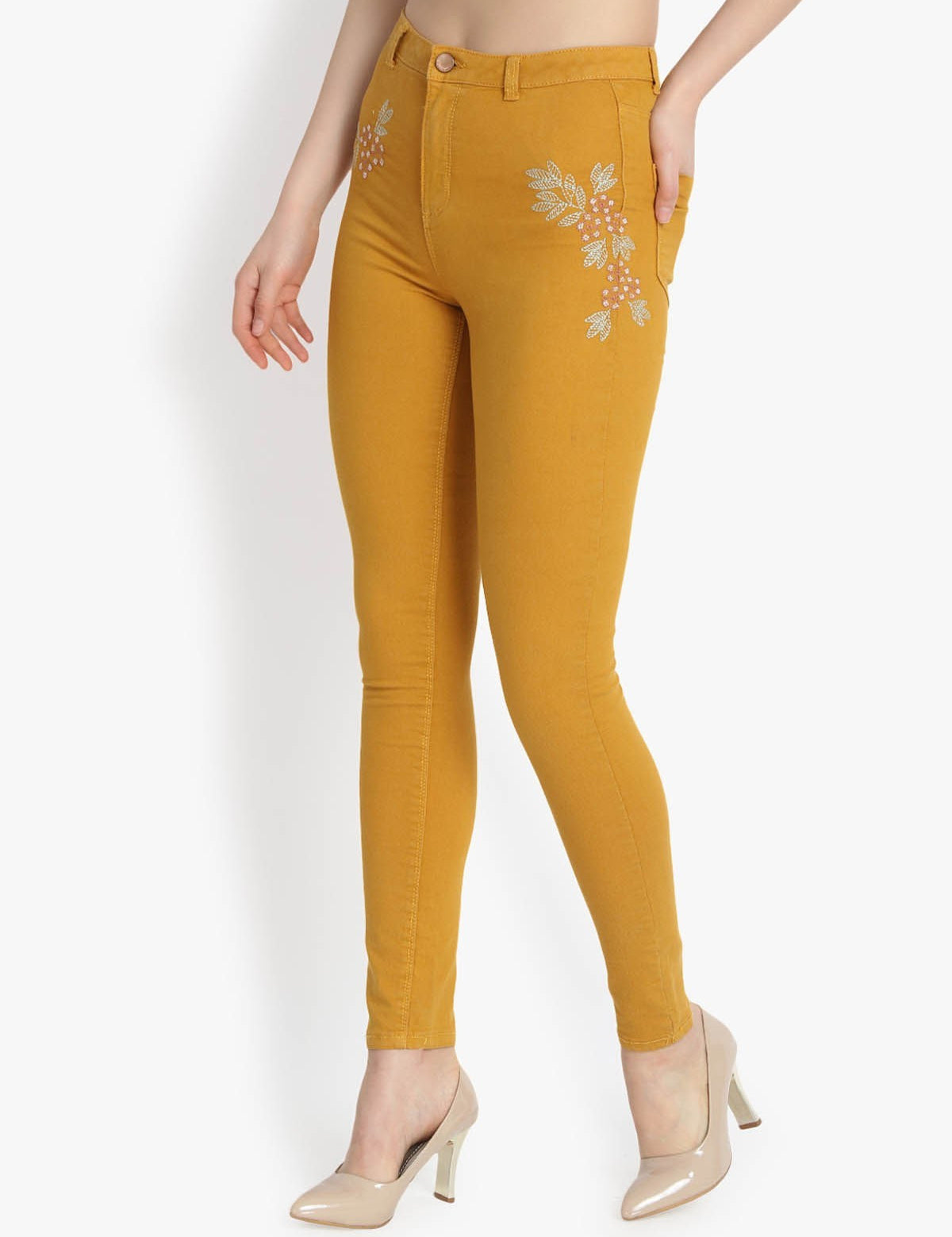 KOTTY Regular Women Yellow Jeans 