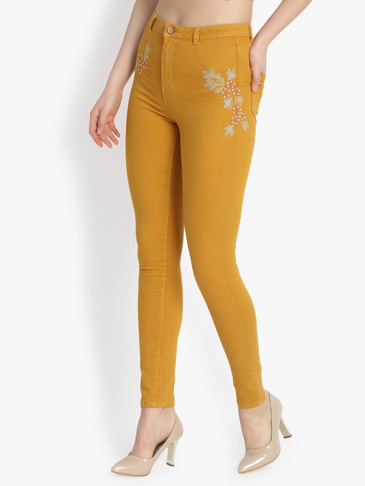KOTTY Regular Women Yellow Jeans 