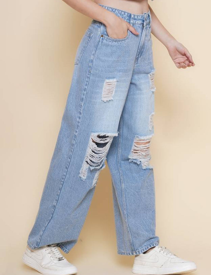 KOTTY Straight Fit Women Light Blue Jeans 