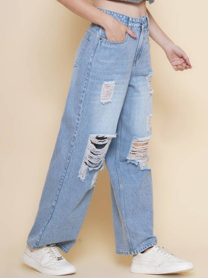 KOTTY Straight Fit Women Light Blue Jeans 