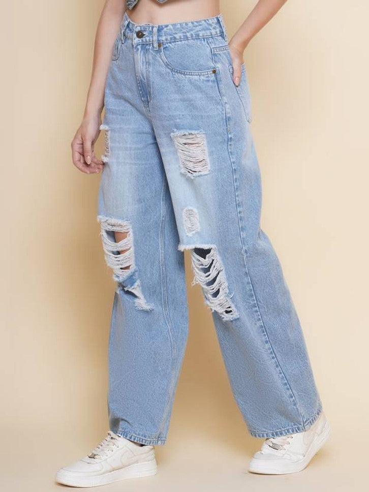 KOTTY Straight Fit Women Light Blue Jeans 