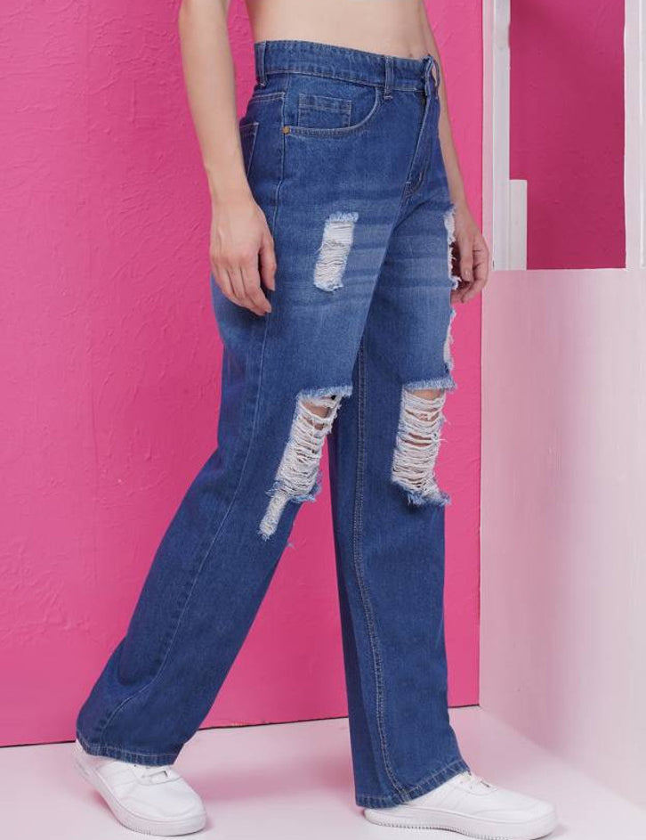 KOTTY Straight Fit Women Blue Jeans 