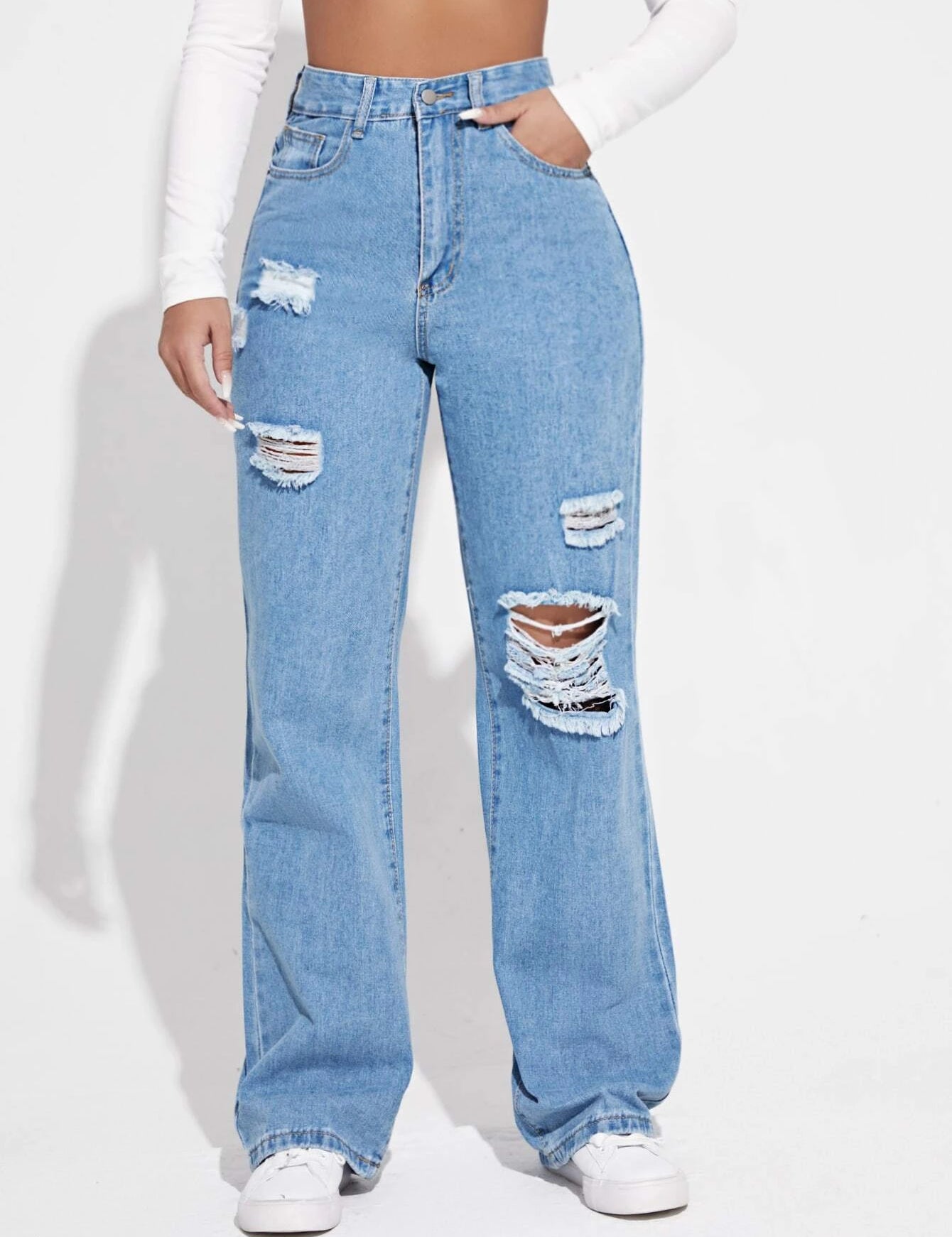 KOTTY Straight Fit Women Light Blue Jeans 