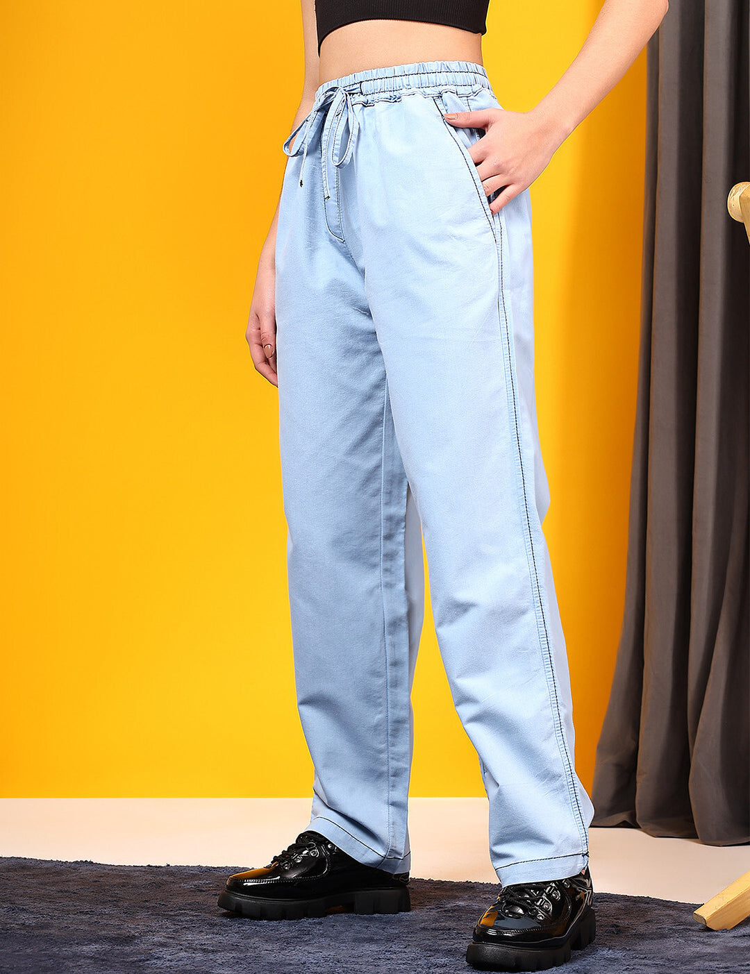 KOTTY Regular Women Light Blue Jeans 