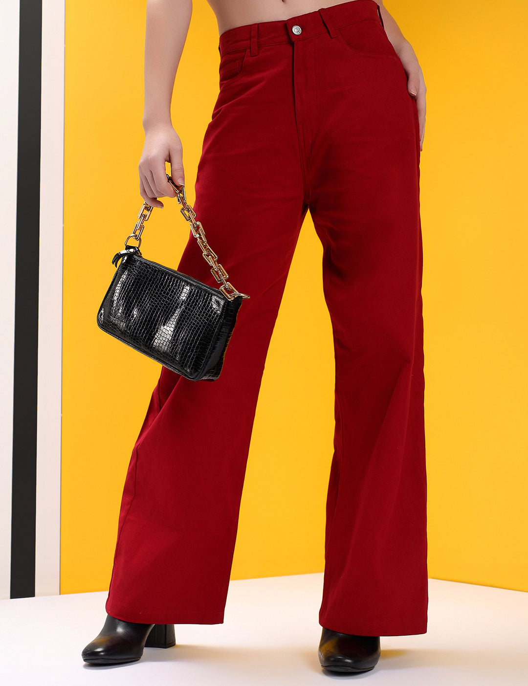 KOTTY Straight Fit Women Red Jeans 
