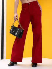 KOTTY Straight Fit Women Red Jeans 