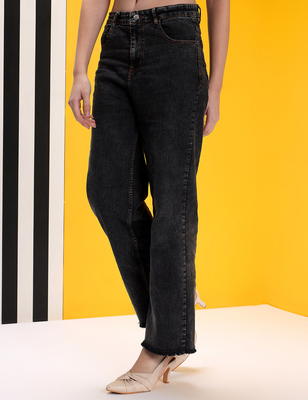 KOTTY Boot-Leg Women Black Jeans 